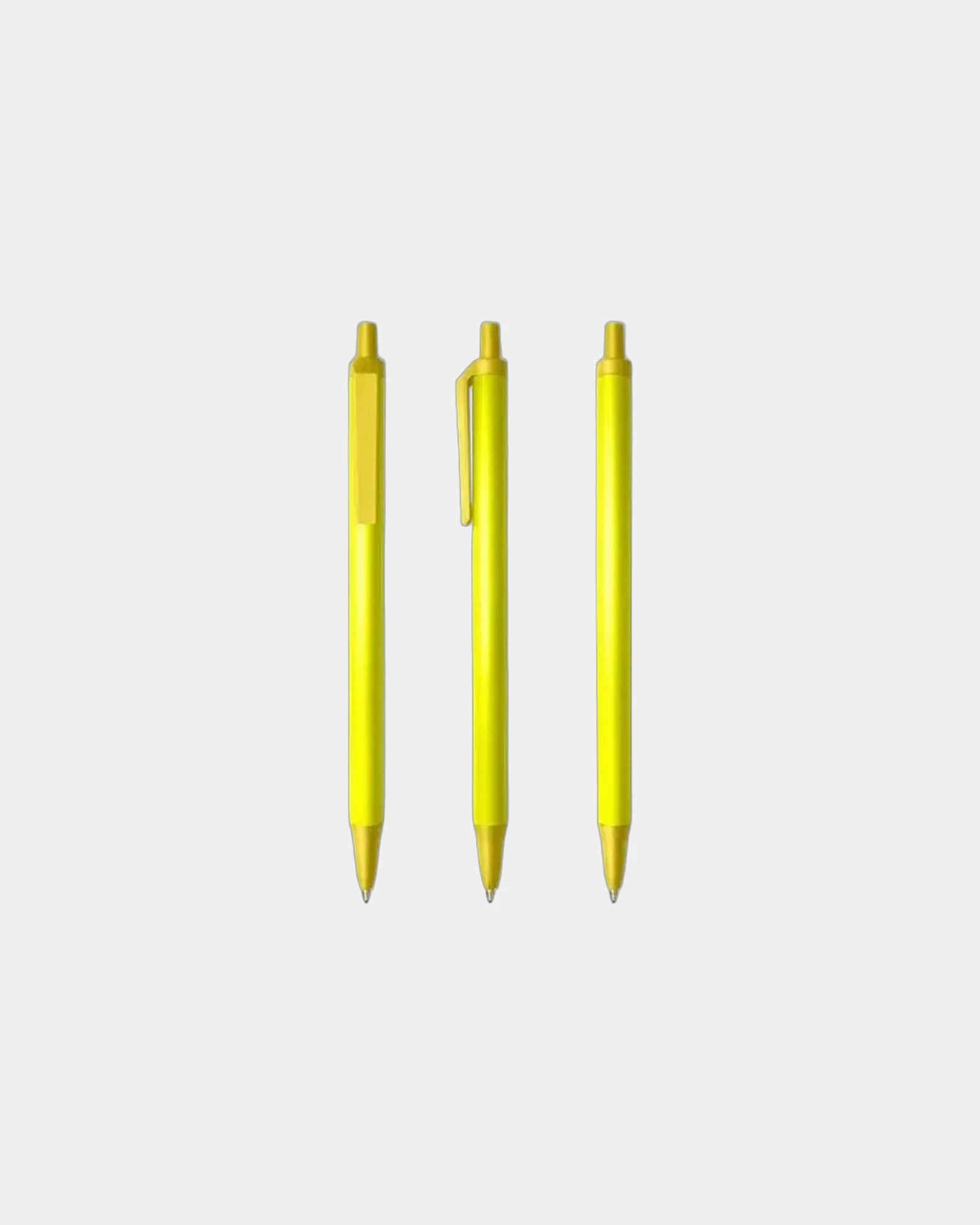Custom retractable ballpoint pen BIC Clic Stic - Yellow