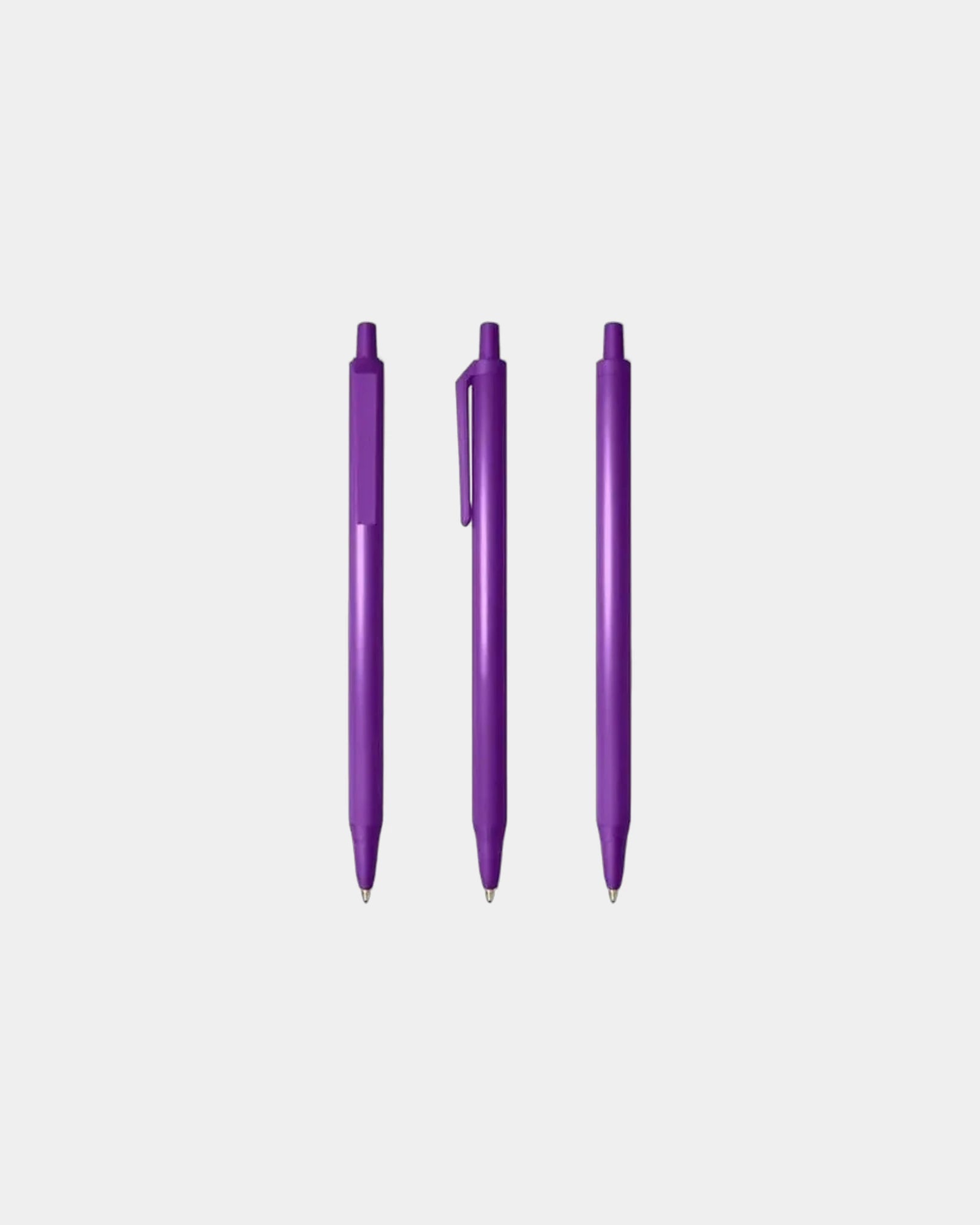 Custom retractable ballpoint pen BIC Clic Stic - Purple