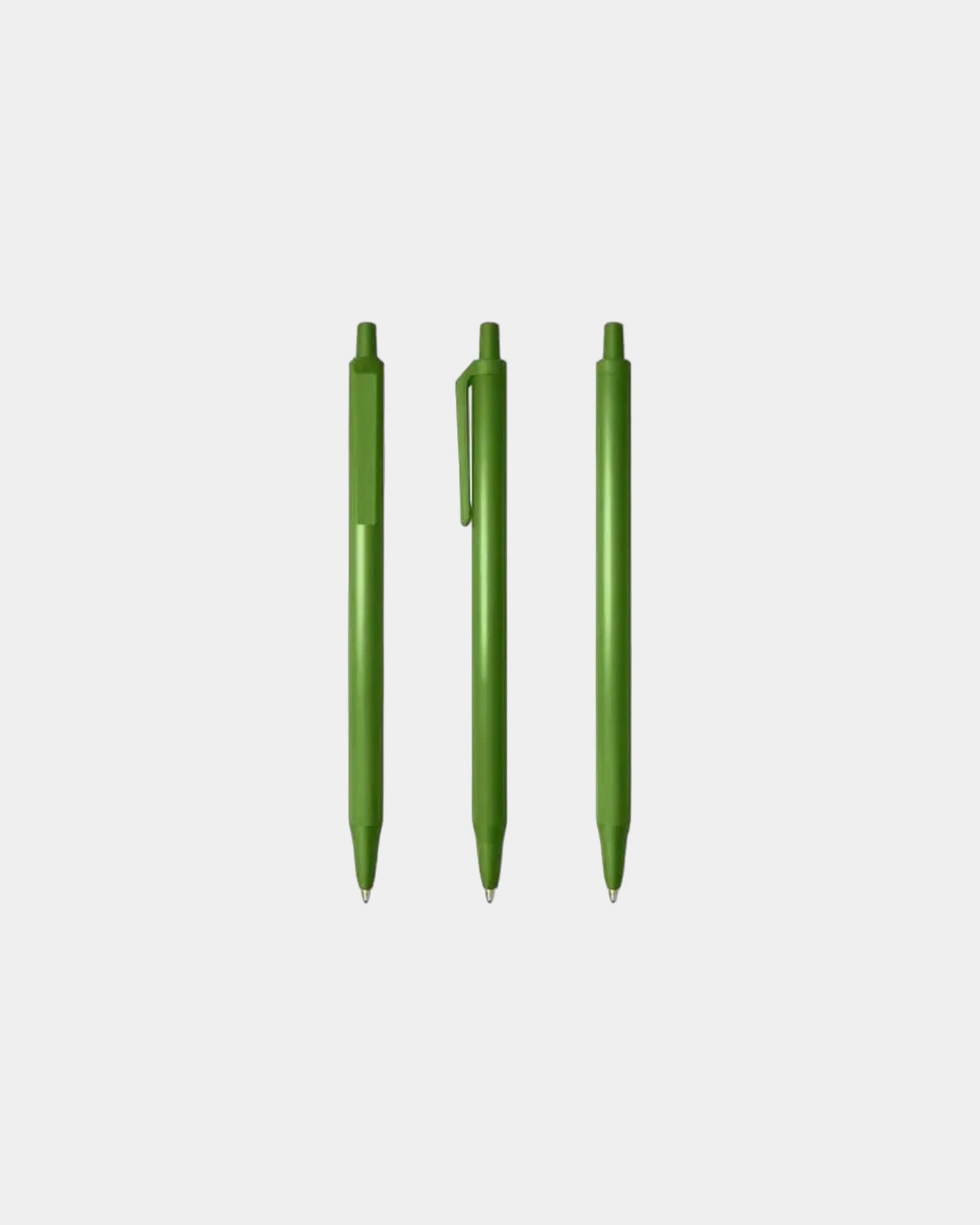 Custom retractable ballpoint pen BIC Clic Stic - Metallic Green