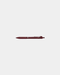 Custom retractable ballpoint pen with rubber grip - Red-Red