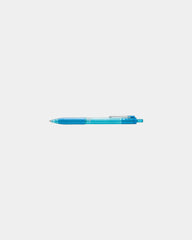 Custom retractable ballpoint pen with rubber grip - Turquoise-Turquoise