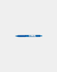 Custom retractable ballpoint pen with rubber grip - Blue-Blue