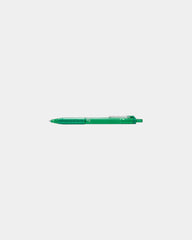Custom retractable ballpoint pen with rubber grip - Green-Green