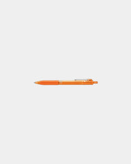 Custom retractable ballpoint pen with rubber grip - Orange-Orange