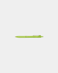 Custom retractable ballpoint pen with rubber grip - Lime Green