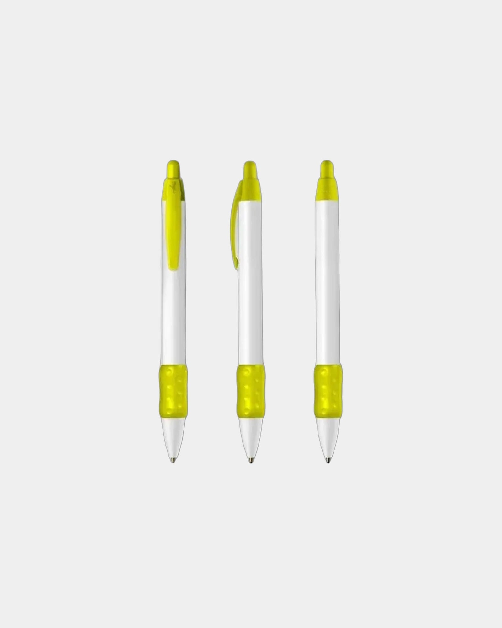 Custom full-color BIC WideBody pen with rubber grip - White