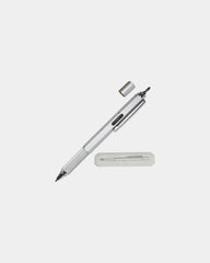 Custom metal tool pen with screwdriver and ruler - Matte Silver