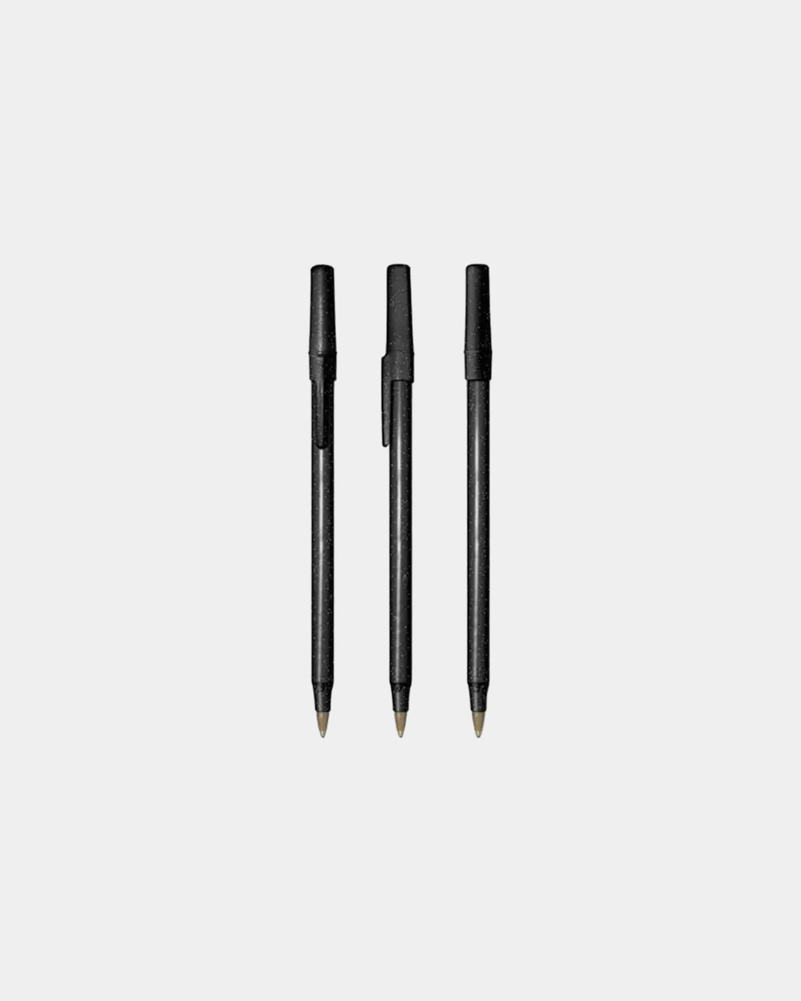 Custom plastic ballpoint pen Bic Round Stic stick pen - Sparkle Black