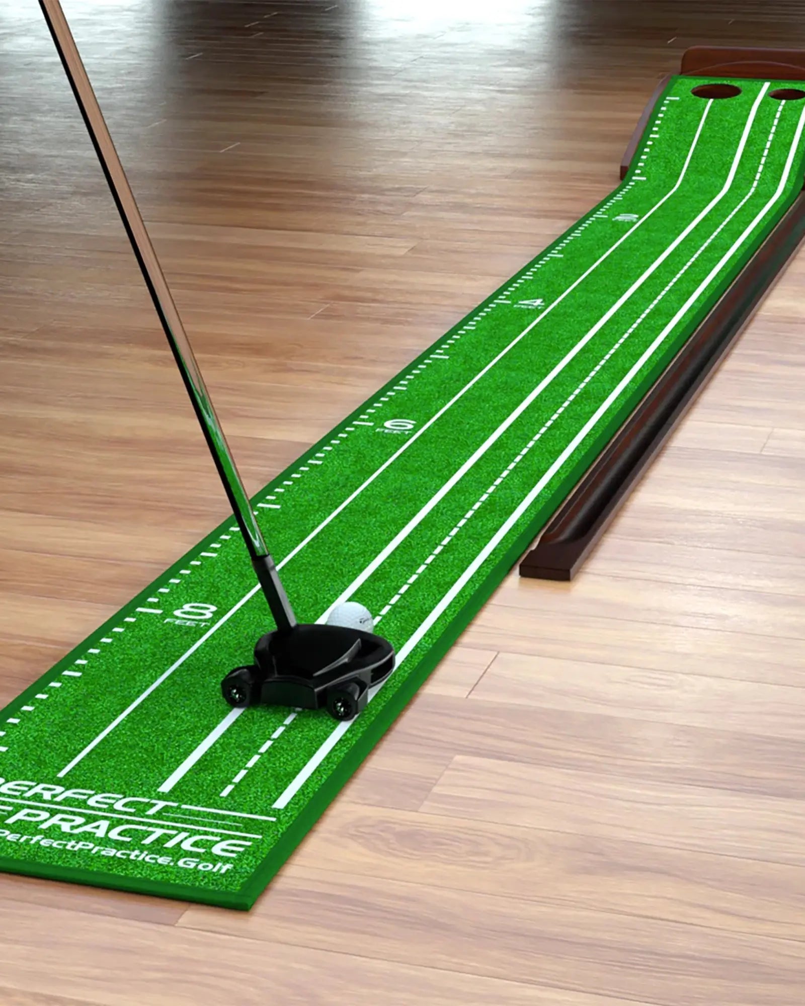Custom 9 ft 6 in putting mat with crystal velvet surface - 11