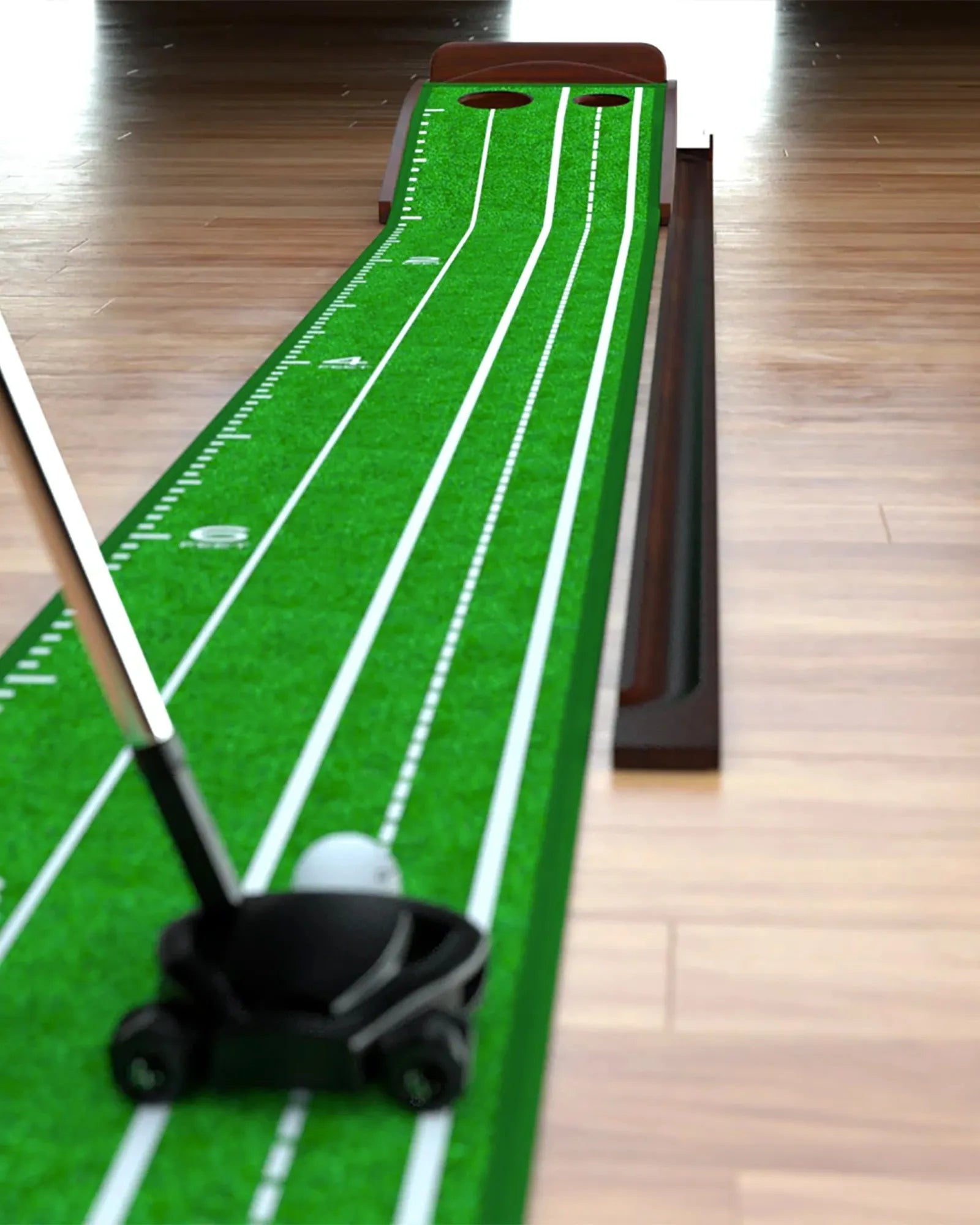Custom 9 ft 6 in putting mat with crystal velvet surface - 10