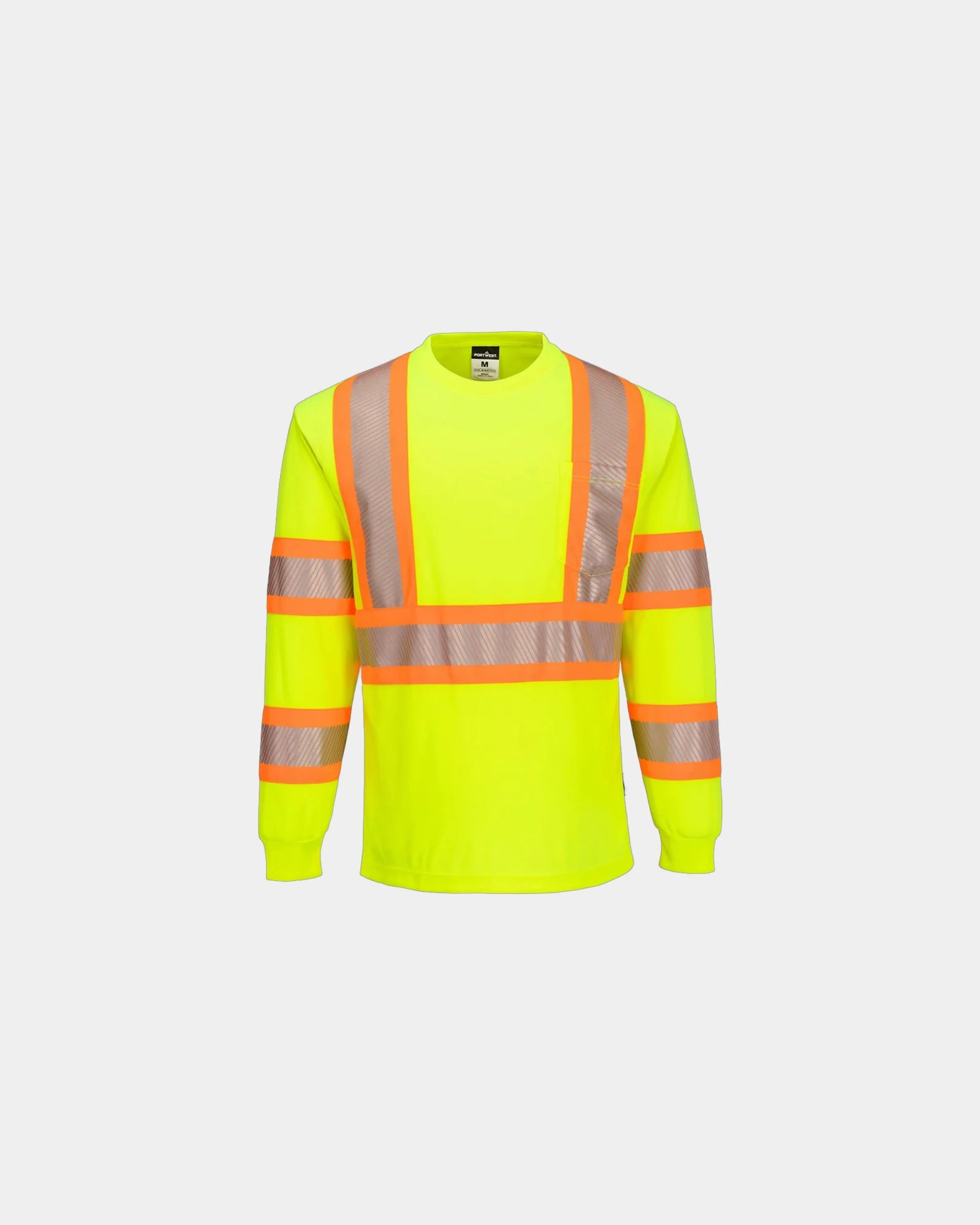 Custom hi-vis Portwest moisture-wicking safety t-shirt - Orange