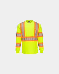 Custom hi-vis Portwest moisture-wicking safety t-shirt - Orange