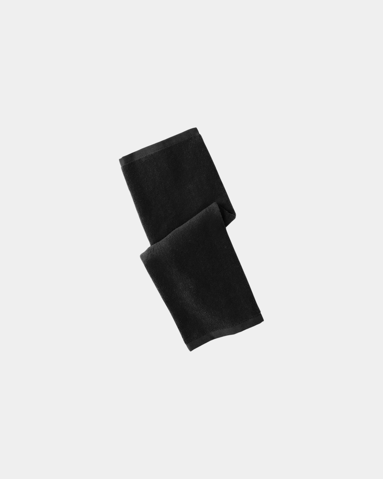 Custom cotton terry Port Authority Hemmed Towel - Black