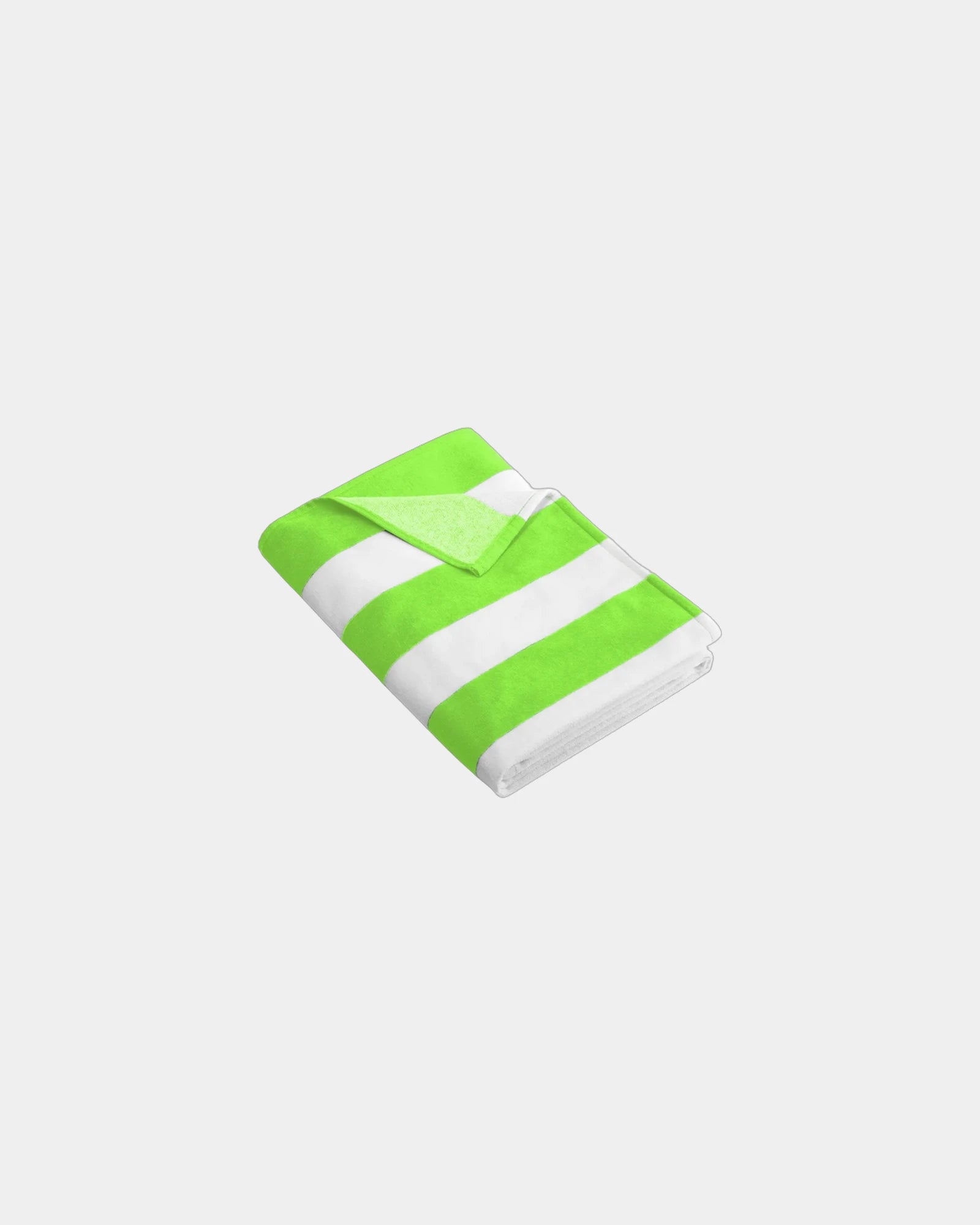 Custom cotton Port Authority Cabana Stripe beach towel - Bright Lime