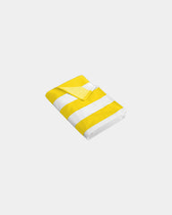 Custom cotton Port Authority Cabana Stripe beach towel - Sunflower Yellow