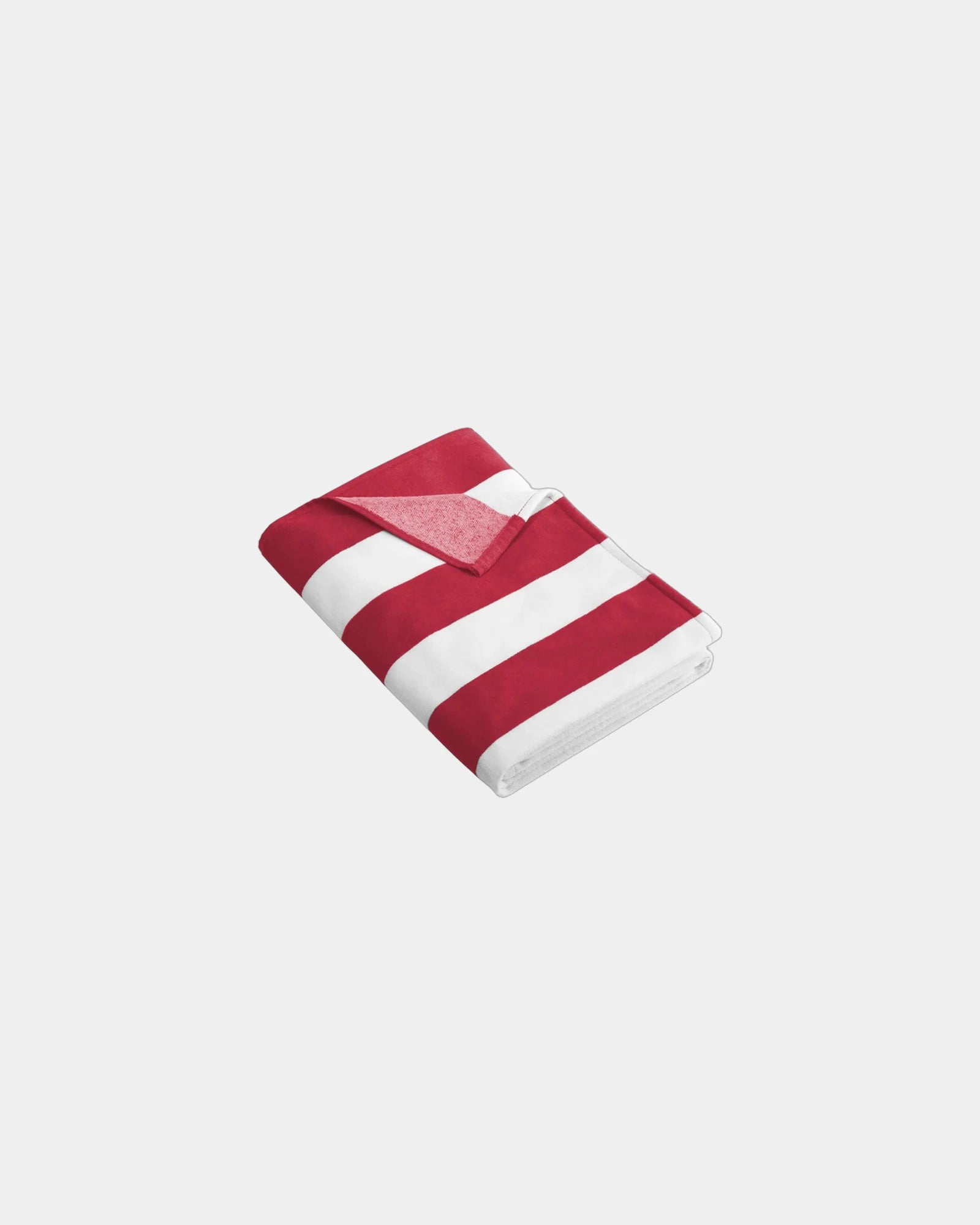 Custom cotton Port Authority Cabana Stripe beach towel - Red