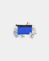 Custom polyester first aid zip pouch kit - Royal Blue