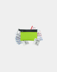 Custom polyester first aid zip pouch kit - Lime Green