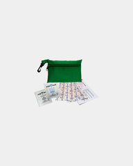 Custom polyester first aid kit zip pouch with clip - Green