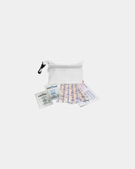 Custom polyester first aid kit zip pouch with clip - White