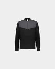 Custom fleece quarter-zip Russell Athletic Sideline Grid - Black/ Stealth