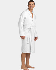 Custom cotton Port Authority Checkered Terry robe - 2