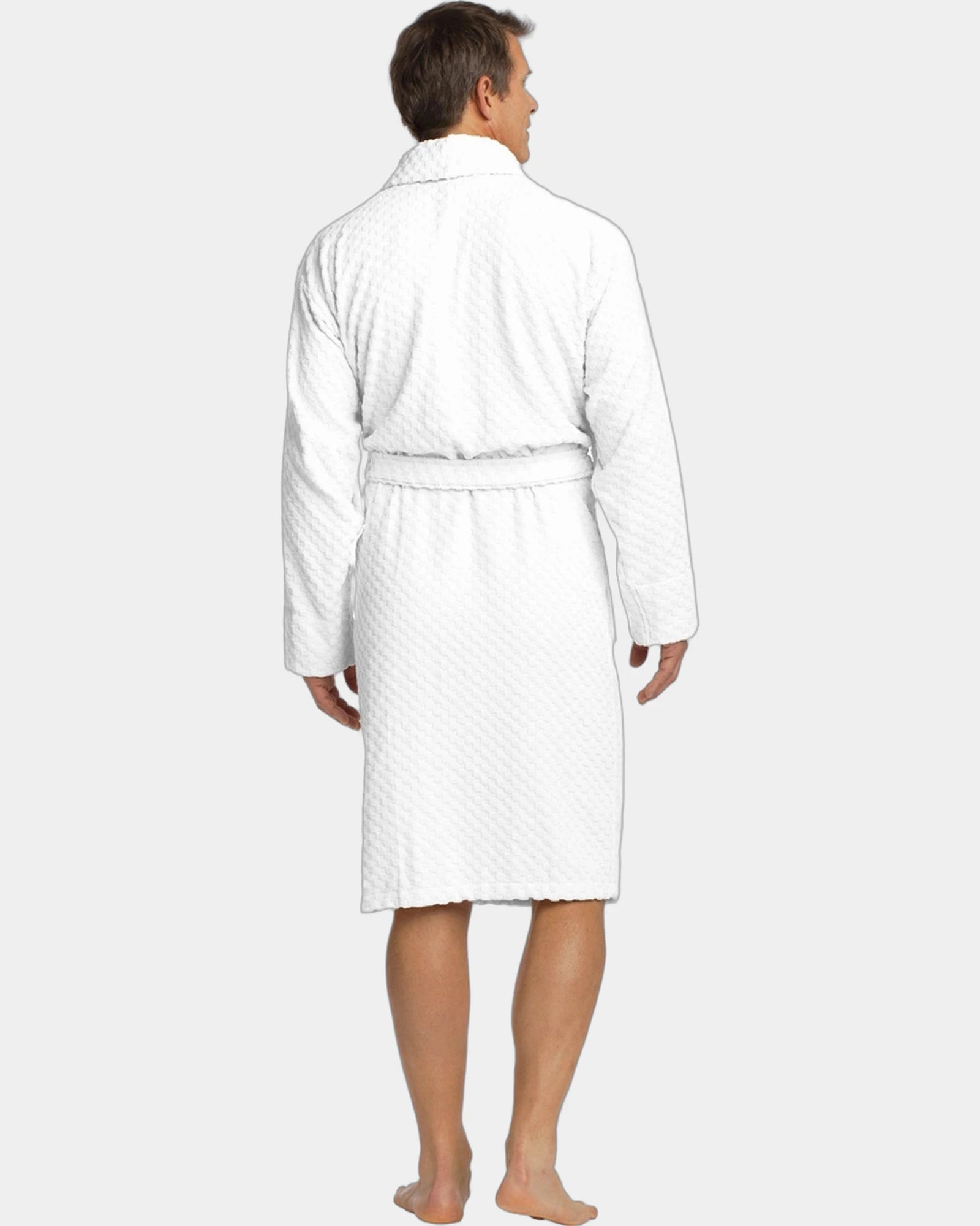 Custom cotton Port Authority Checkered Terry robe - 1