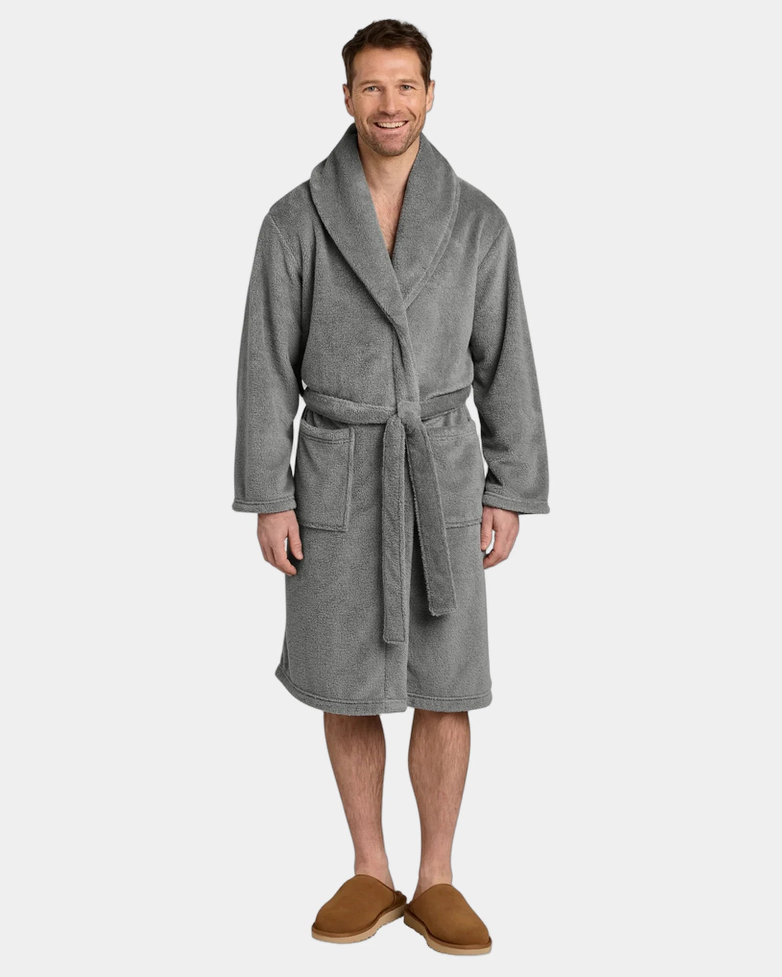 Custom plush polyester robe Port Authority Dream Plush - Frost Grey