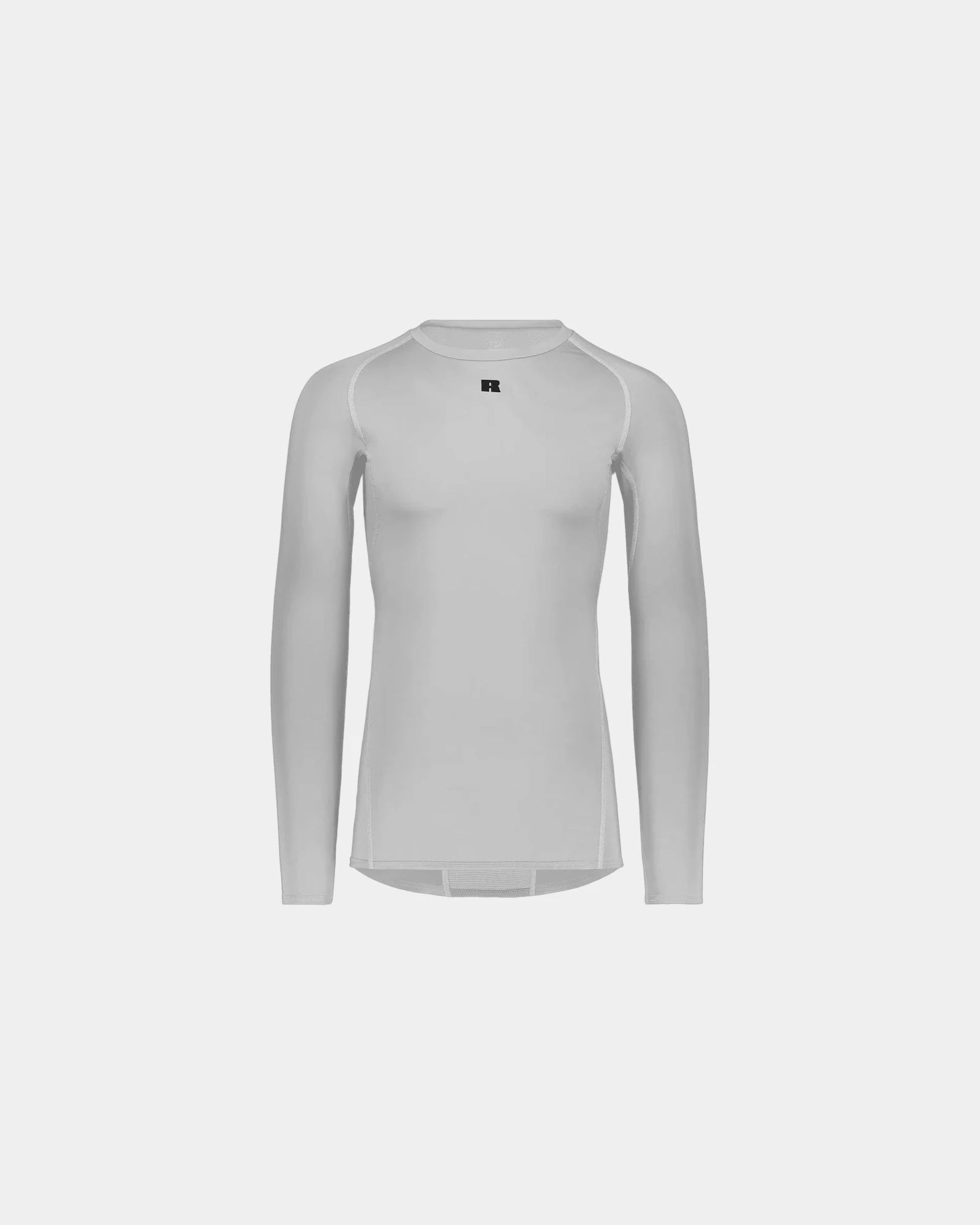 Custom UPF 50+ compression shirt Russell Athletic CoolCore - Grid Iron Silver