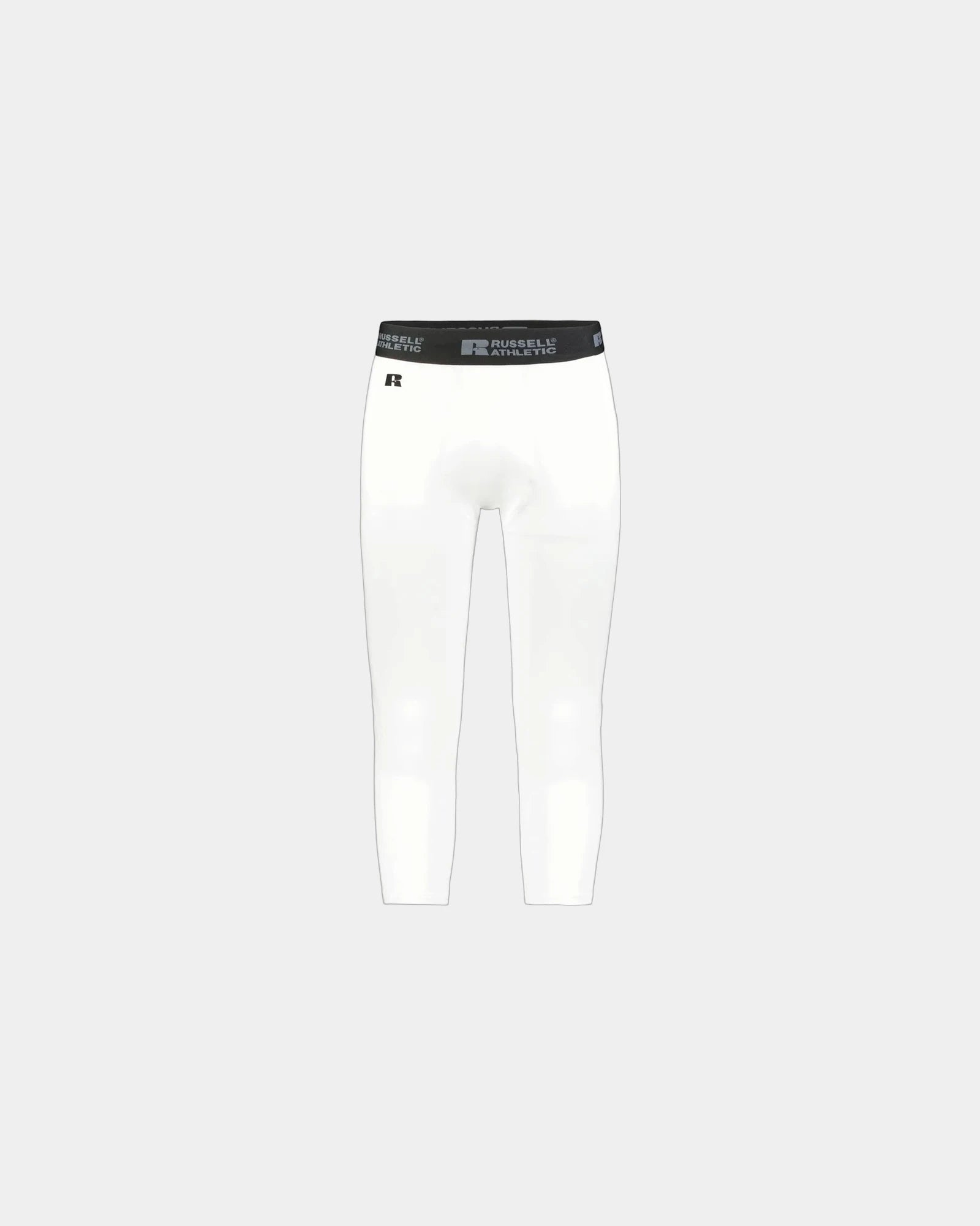 Custom moisture-wicking Russell Athletic Compression Tights - White
