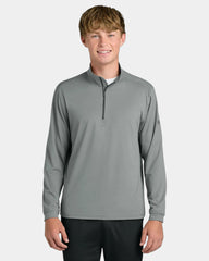 Custom 4-way stretch 1/4-zip performance pullover - Grey