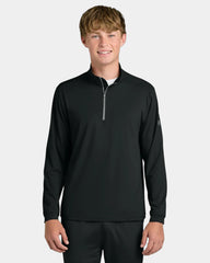 Custom 4-way stretch 1/4-zip performance pullover - Black