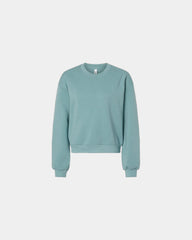 Custom recycled fleece women's crewneck sweatshirt - Arctic