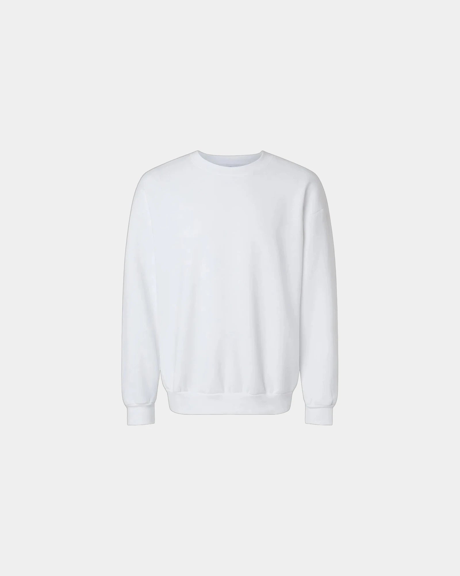Custom recycled fleece crewneck sweatshirt unisex - White