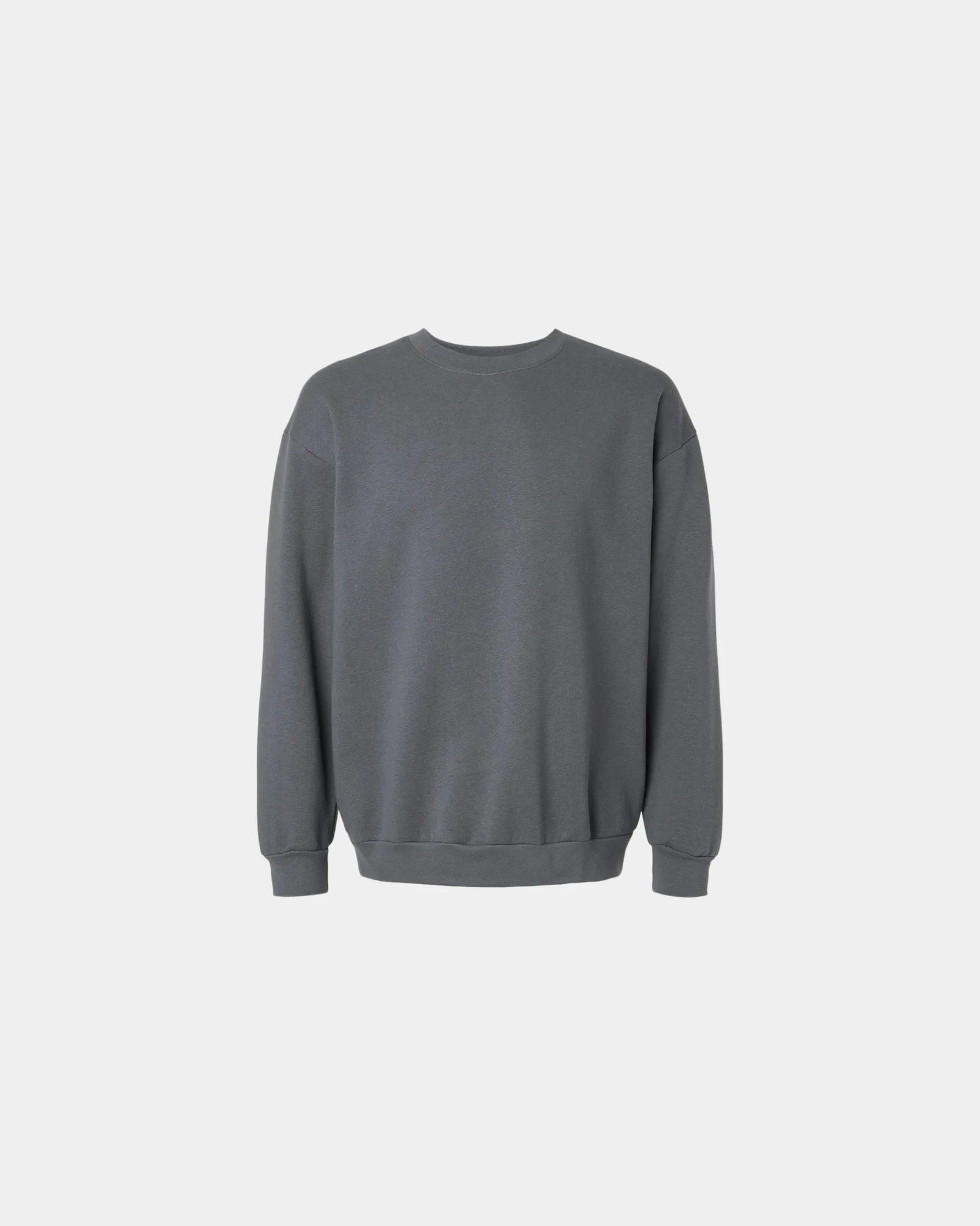Custom recycled fleece crewneck sweatshirt unisex - Asphalt