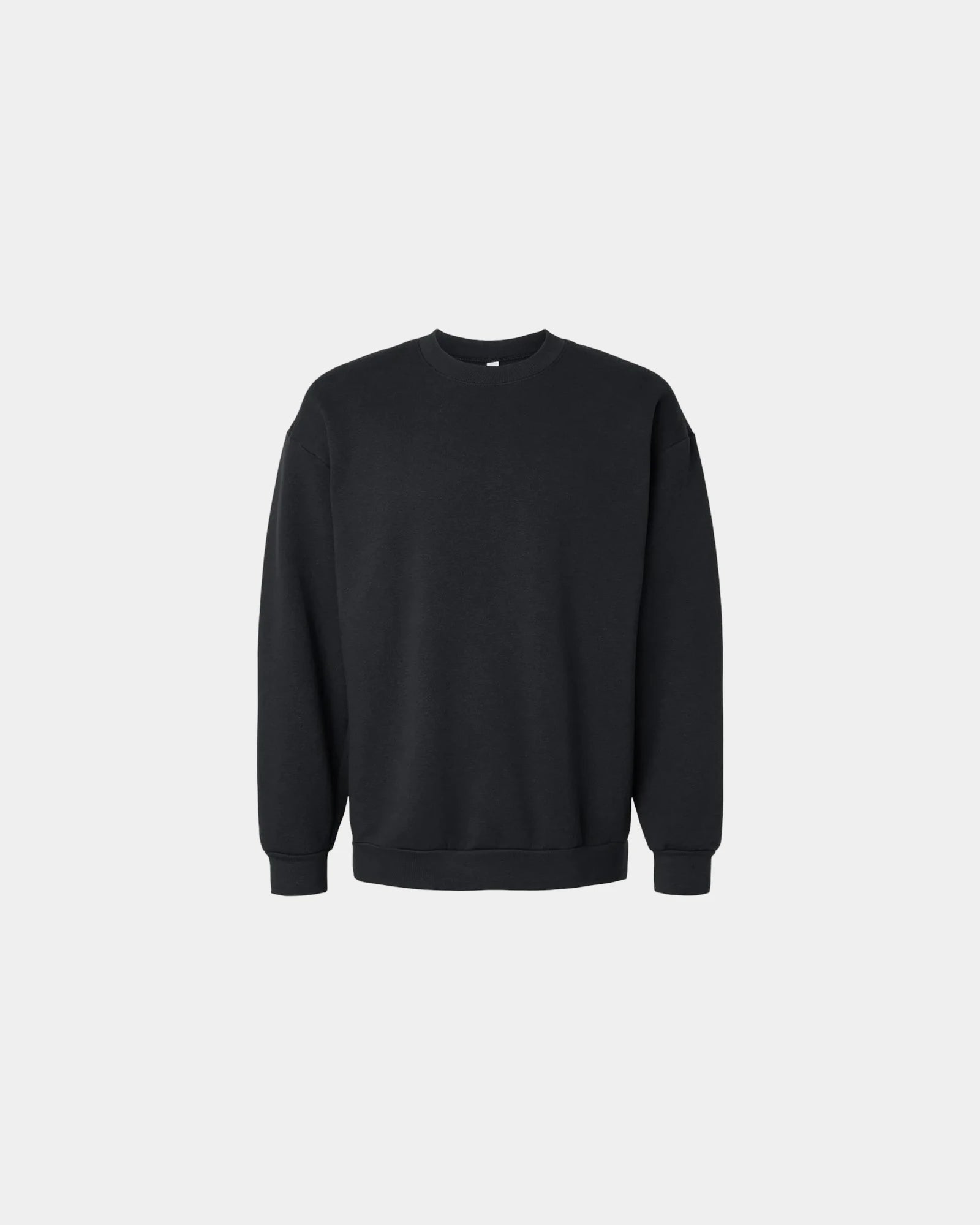 Custom recycled fleece crewneck sweatshirt unisex - Black