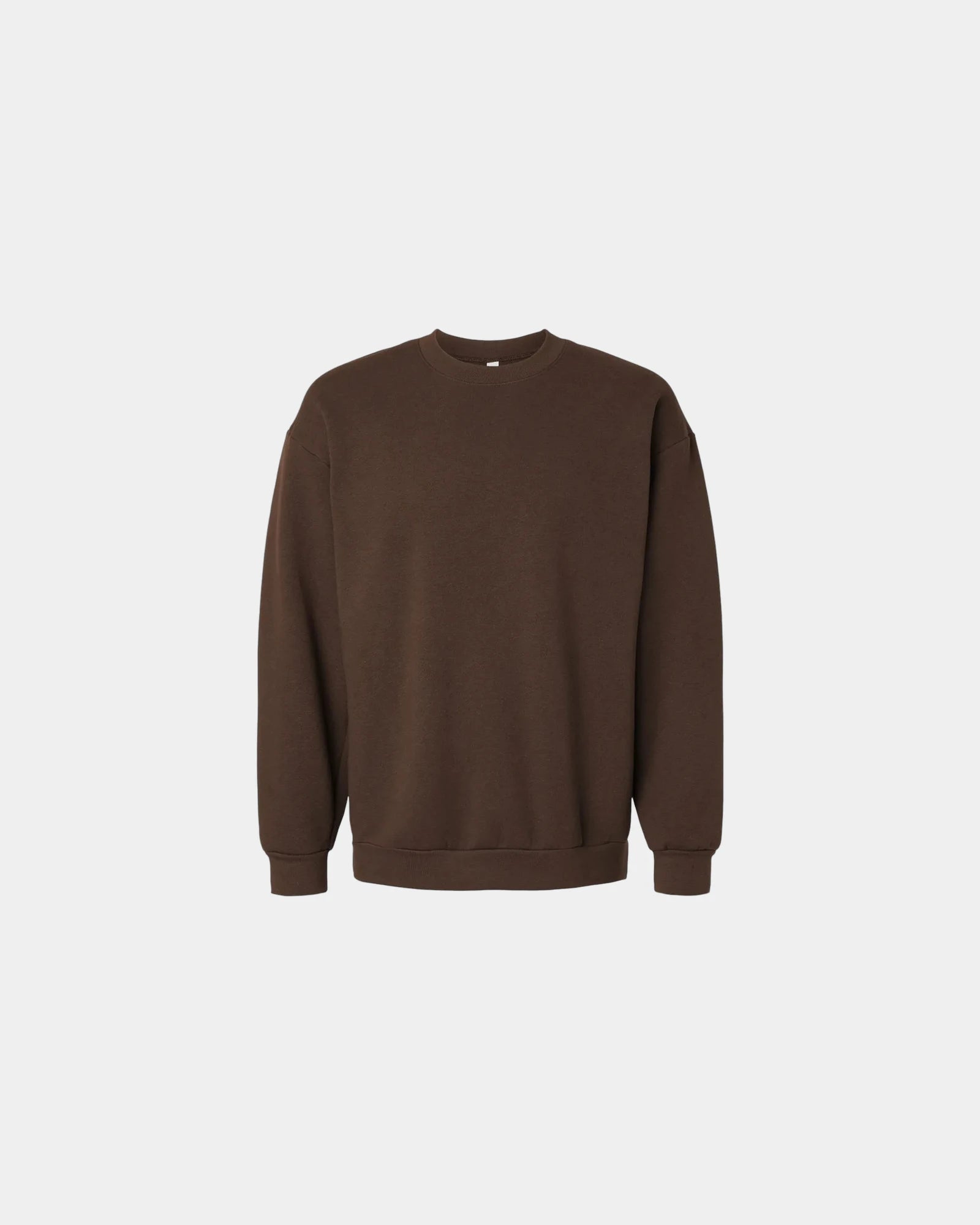 Custom recycled fleece crewneck sweatshirt unisex - Brown