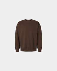 Custom recycled fleece crewneck sweatshirt unisex - Brown