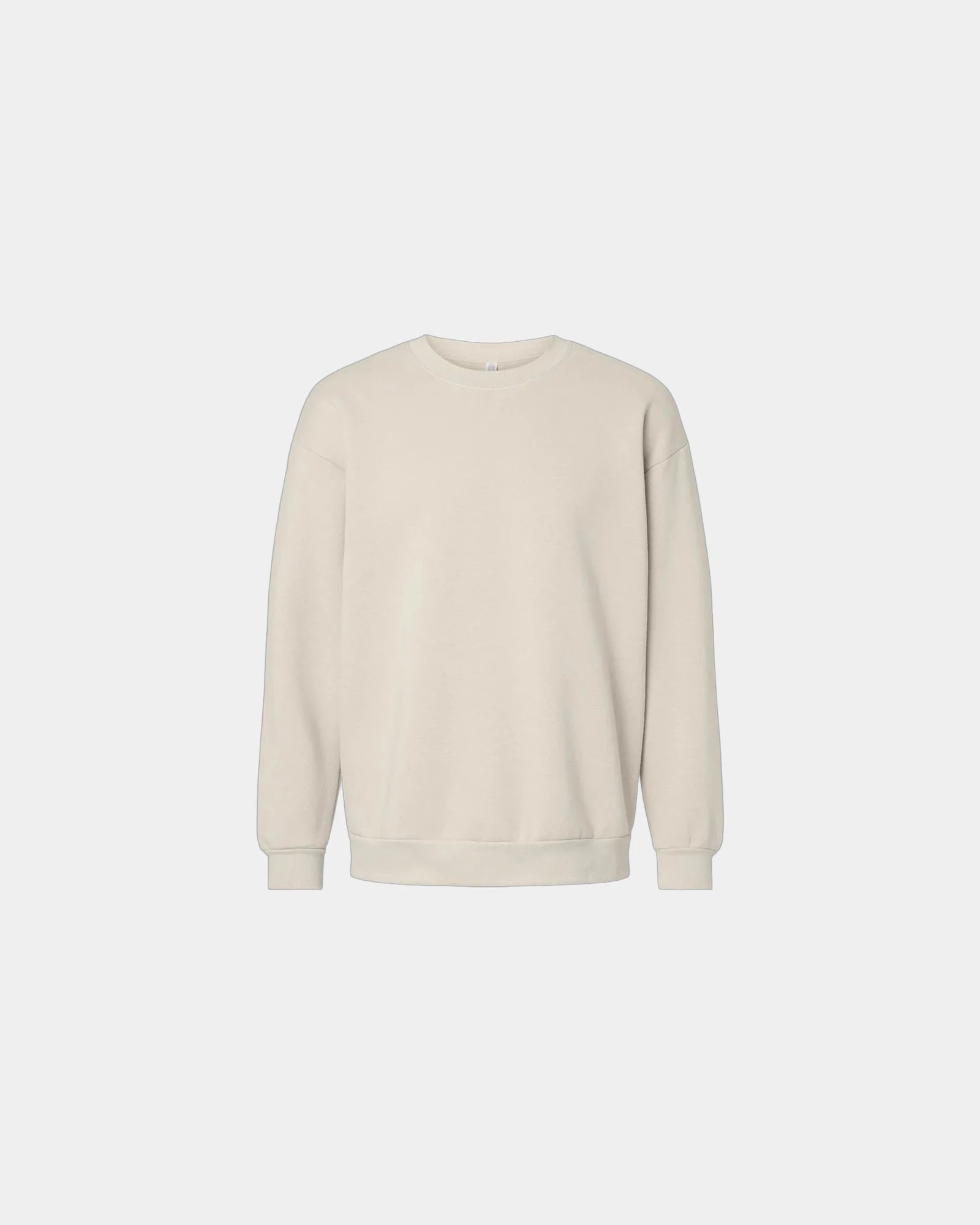 Custom recycled fleece crewneck sweatshirt unisex - Bone