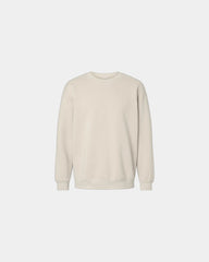 Custom recycled fleece crewneck sweatshirt unisex - Bone