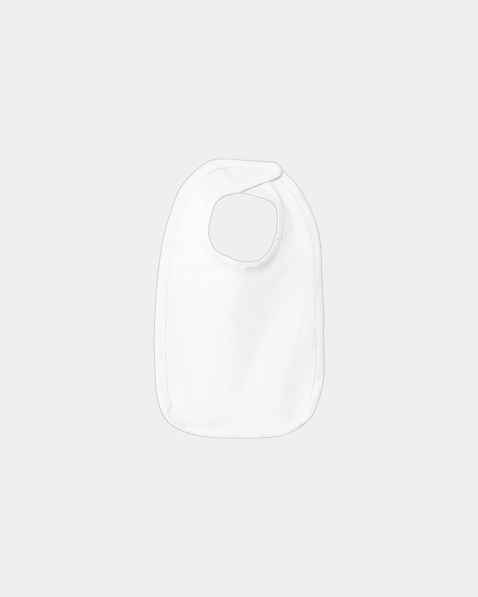 Custom premium jersey cotton infant bib - White
