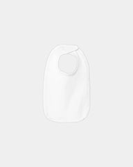 Custom premium jersey cotton infant bib - White