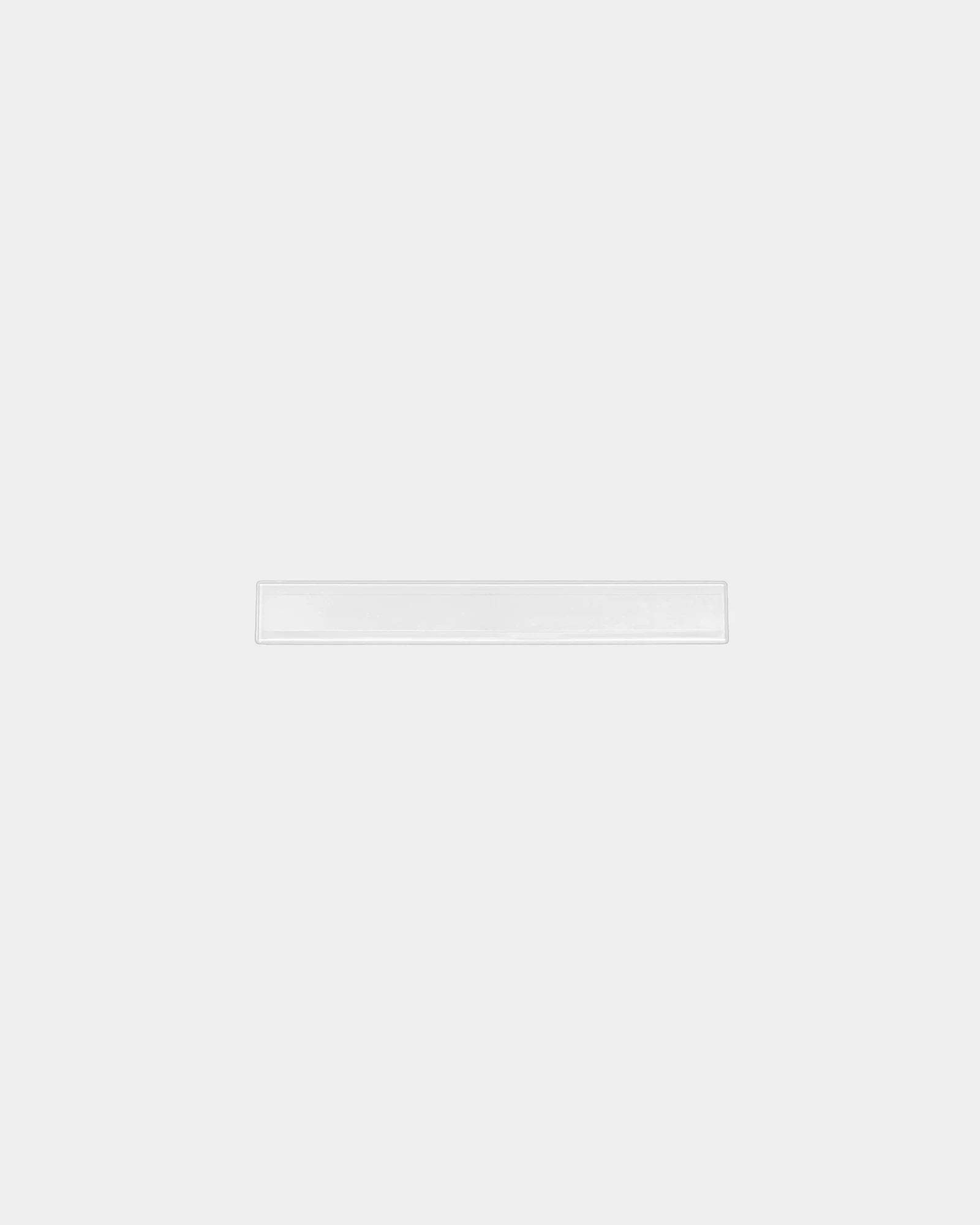 Custom transparent 12" ruler with inch and metric scale - White
