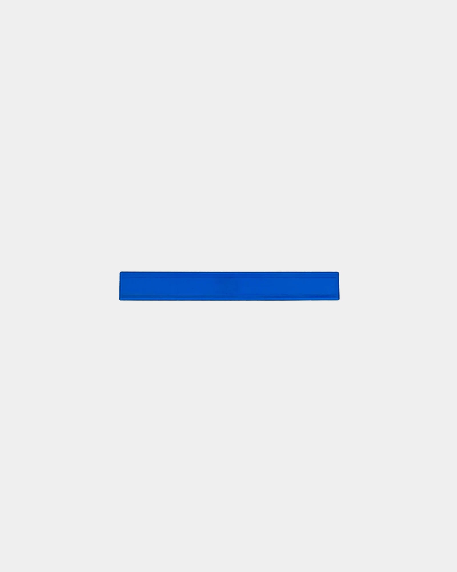 Custom transparent 12" ruler with inch and metric scale - Translucent Blue