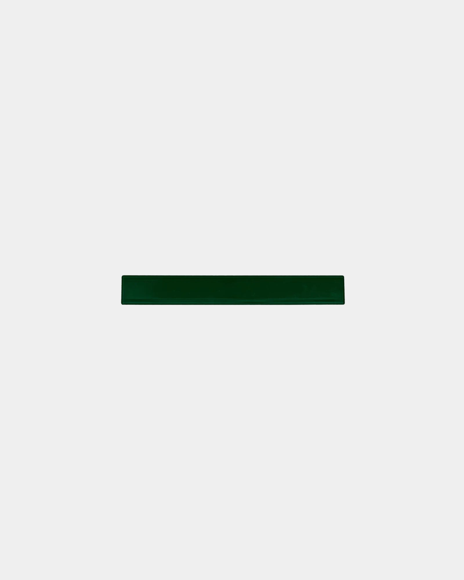 Custom transparent 12" ruler with inch and metric scale - Dark Green