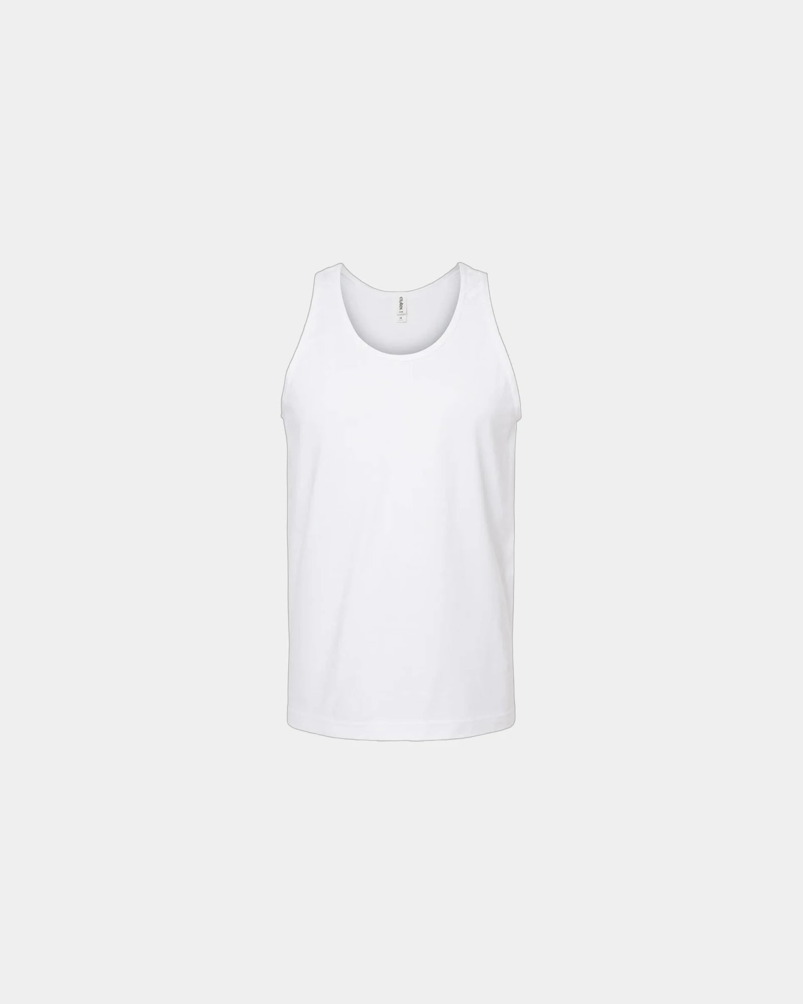 Custom ring-spun cotton unisex fine jersey tank top - White
