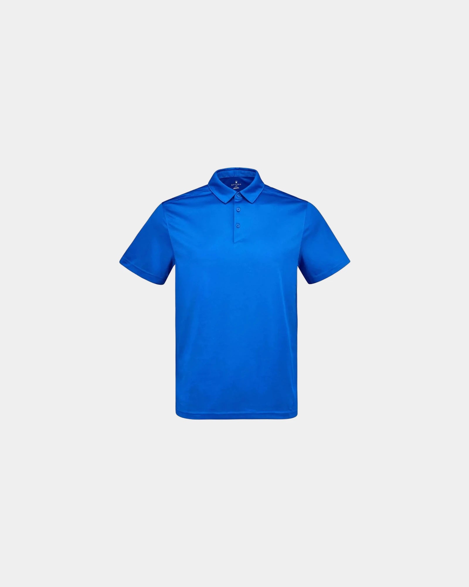 Custom men's textured polyester mesh polo shirt Freestyle - Electric Blue