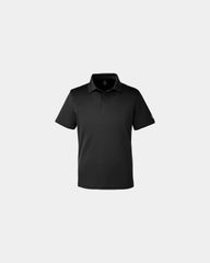 Custom men's textured polyester mesh polo shirt Freestyle - Black