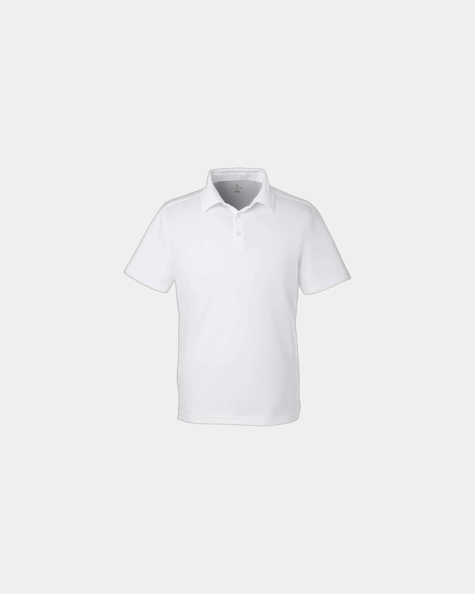 Custom men's textured polyester mesh polo shirt Freestyle - White