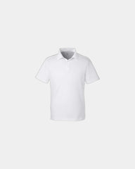 Custom men's textured polyester mesh polo shirt Freestyle - White